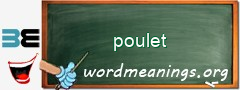 WordMeaning blackboard for poulet